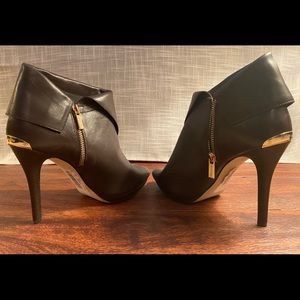 Michael Kors Kendra Open-Toe Calfskin Bootie